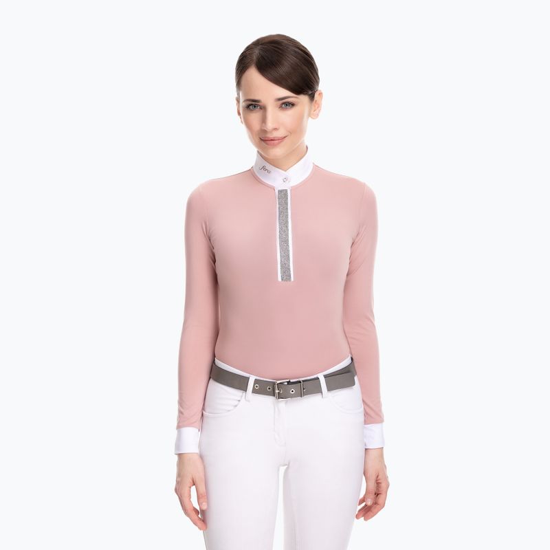 Camicia da donna a maniche lunghe FERA Equestrian Stardust rose