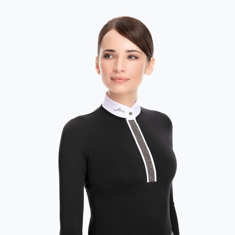 Camicia da competizione a manica lunga da donna FERA Equestrian Stardust nero 2