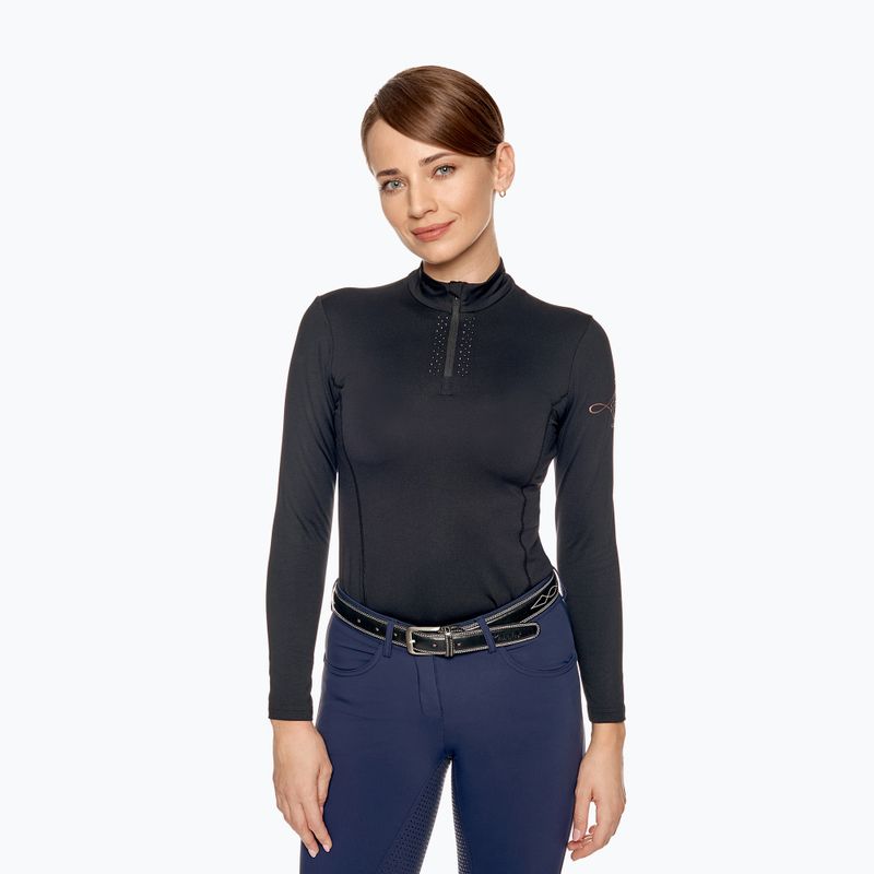 FERA Equestrian Longsleeve donna Nero brillante