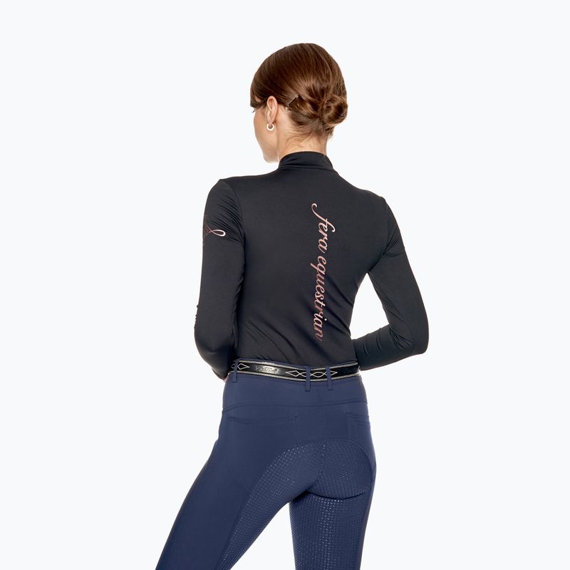 FERA Equestrian Longsleeve donna Nero brillante 3