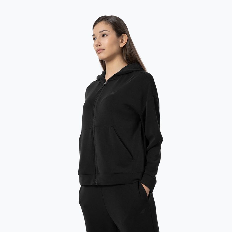 Felpa yoga donna 4F F213 nero profondo