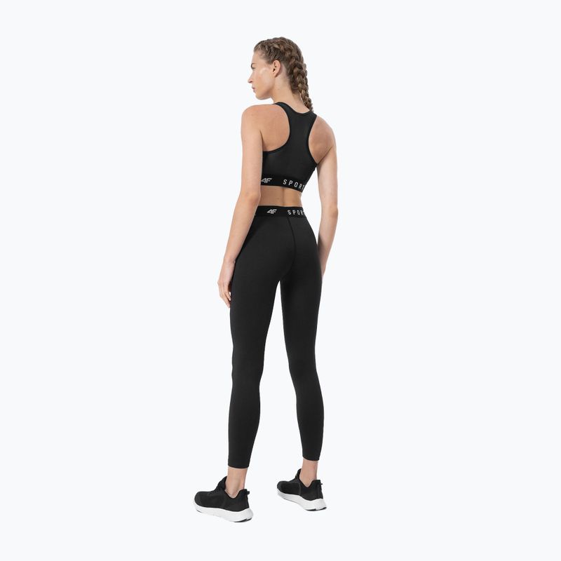 Leggings donna 4F F077 nero profondo 3