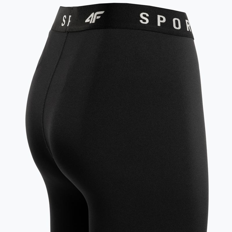 Leggings donna 4F F077 nero profondo 7