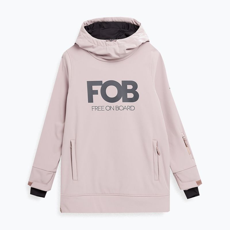 Giacca da snowboard da donna 4F F161 marrone chiaro