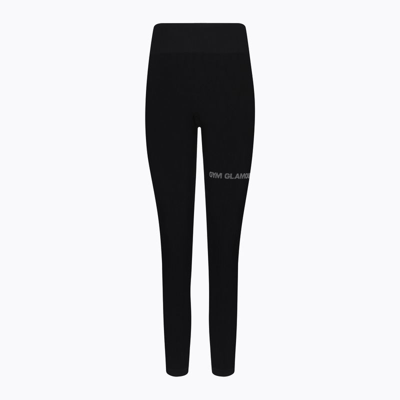 Leggings da allenamento donna Gym Glamour Push Up nero 5