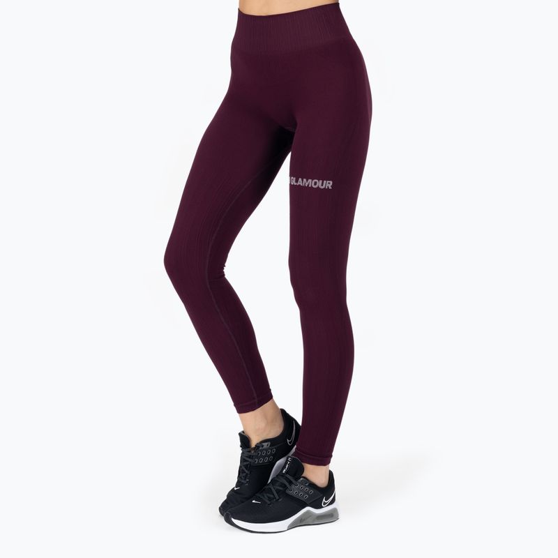 Leggings da allenamento da donna Gym Glamour Push Up grape