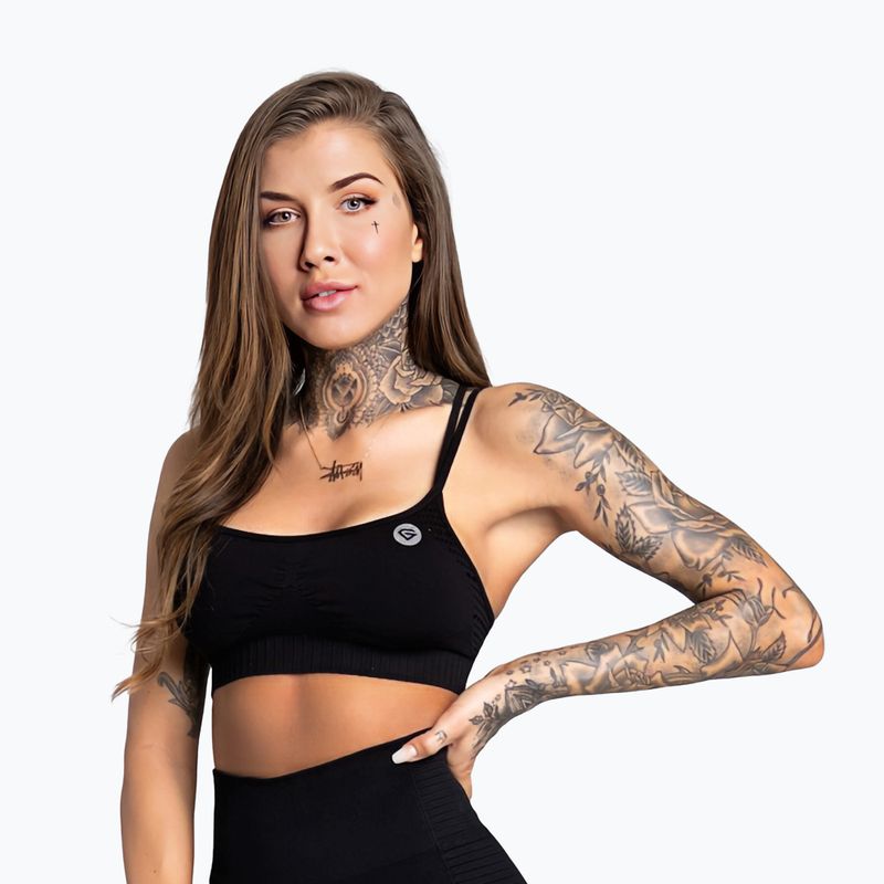 Reggiseno da allenamento senza cuciture Gym Glamour nero