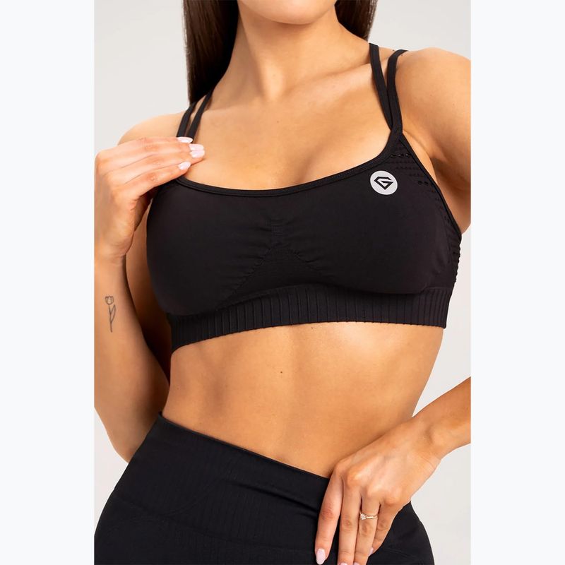 Reggiseno da allenamento senza cuciture Gym Glamour nero 3
