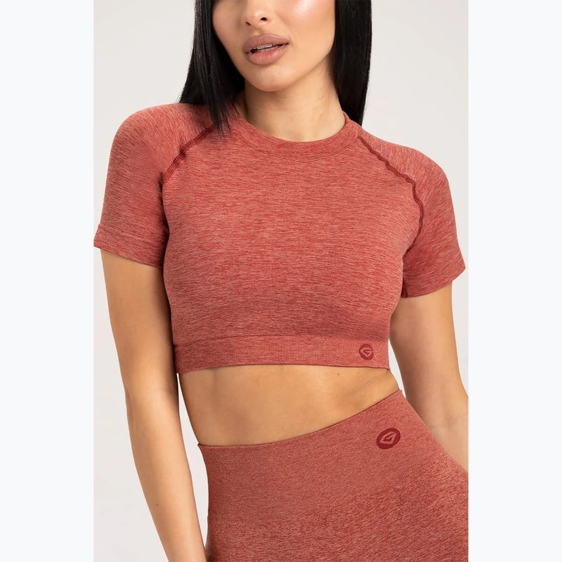 Maglietta da allenamento donna Gym Glamour Seamless Rashguard cherry 3