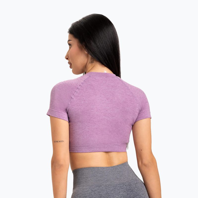 Maglietta da allenamento donna Gym Glamour Seamless Rashguard lilla 2