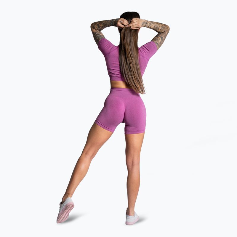 Maglietta da allenamento donna Gym Glamour Seamless Rashguard rosa 3