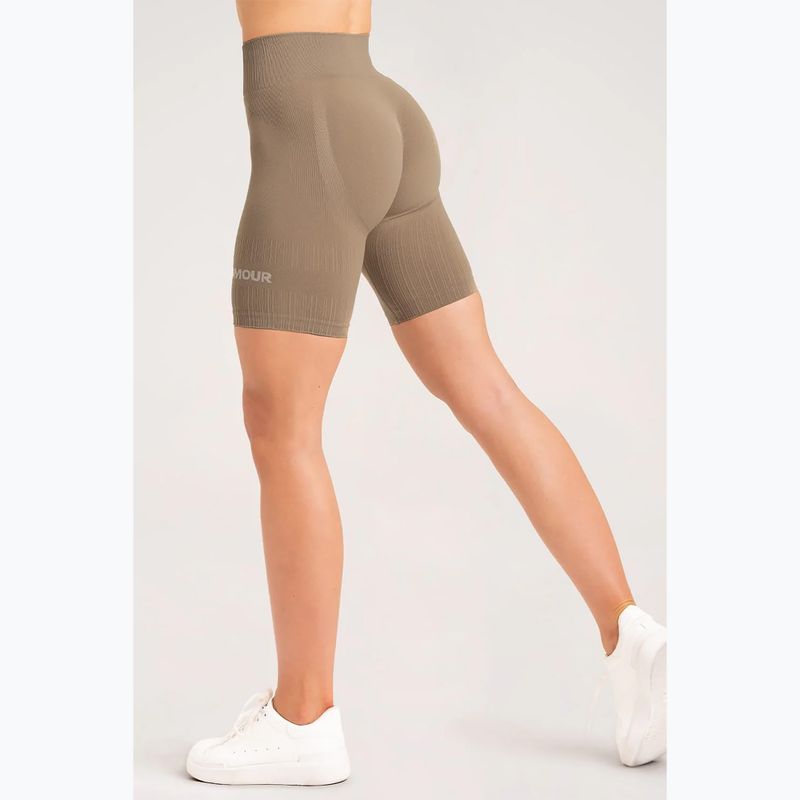 Pantaloncini da allenamento donna Gym Glamour Push Up nude 14