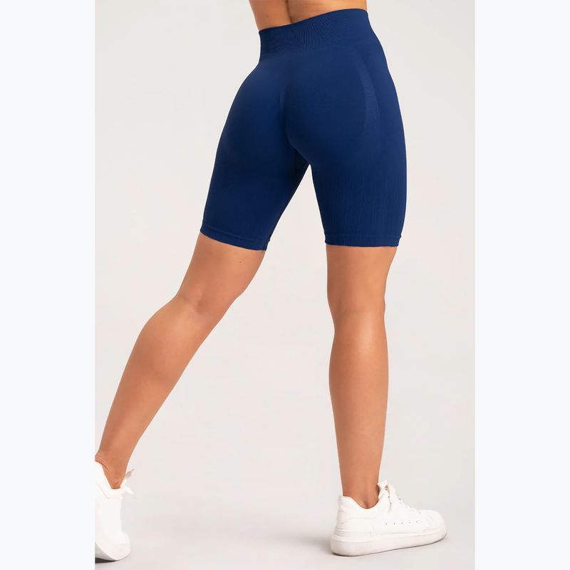 Pantaloncini da allenamento da donna Gym Glamour Push Up classici blu 13