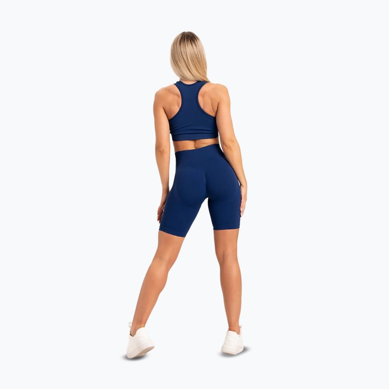 Pantaloncini da allenamento da donna Gym Glamour Push Up classici blu 14