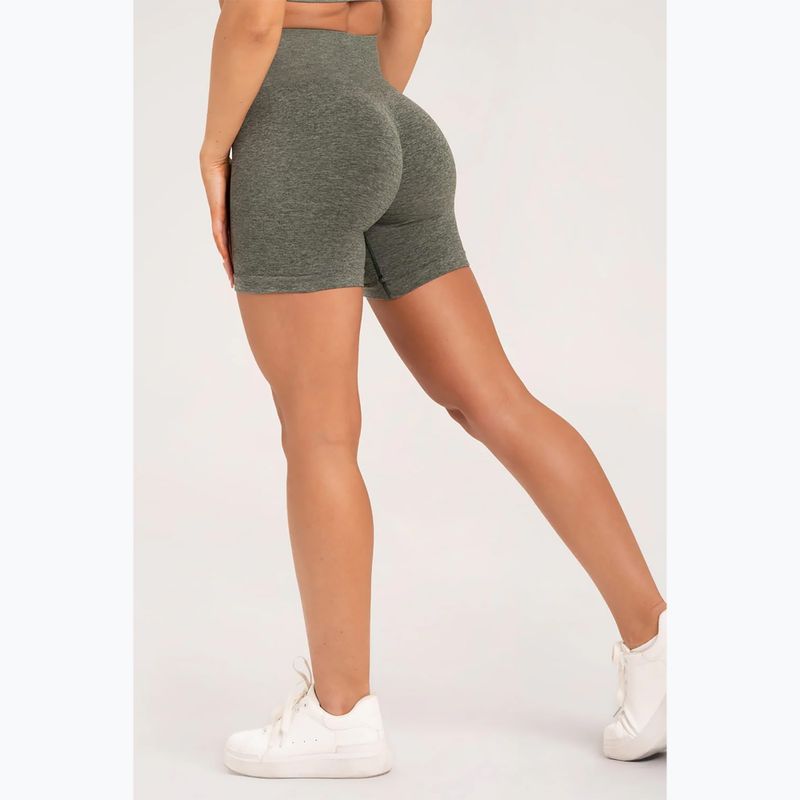 Pantaloncini da allenamento da donna Gym Glamour Seamless kaki 5