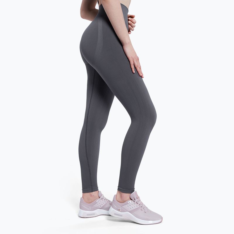 Leggings da allenamento donna Gym Glamour Push Up grigio 3