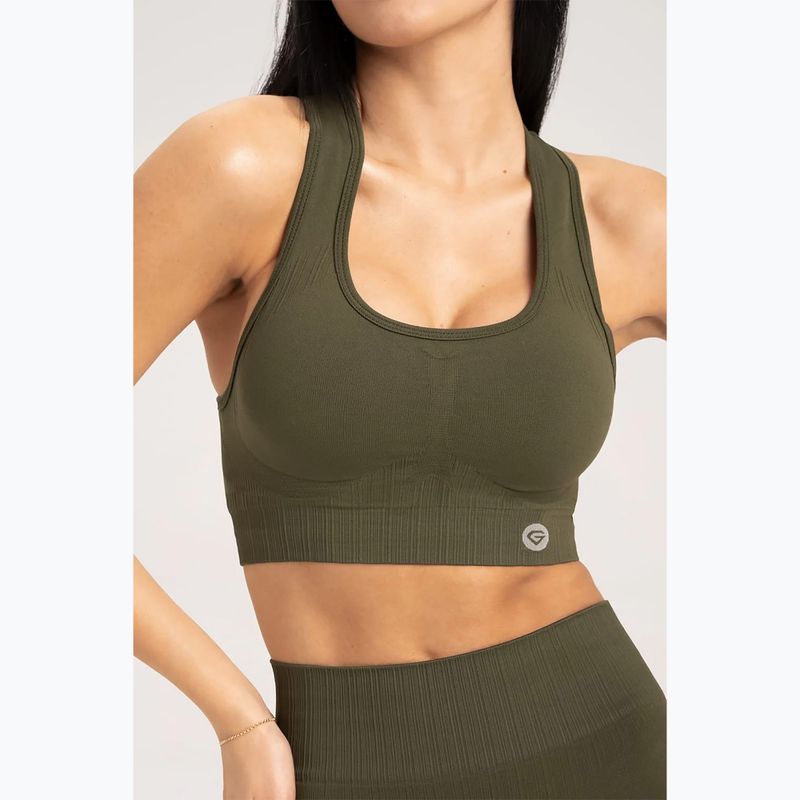 Reggiseno fitness Gym Glamour Push Up color cachi 3
