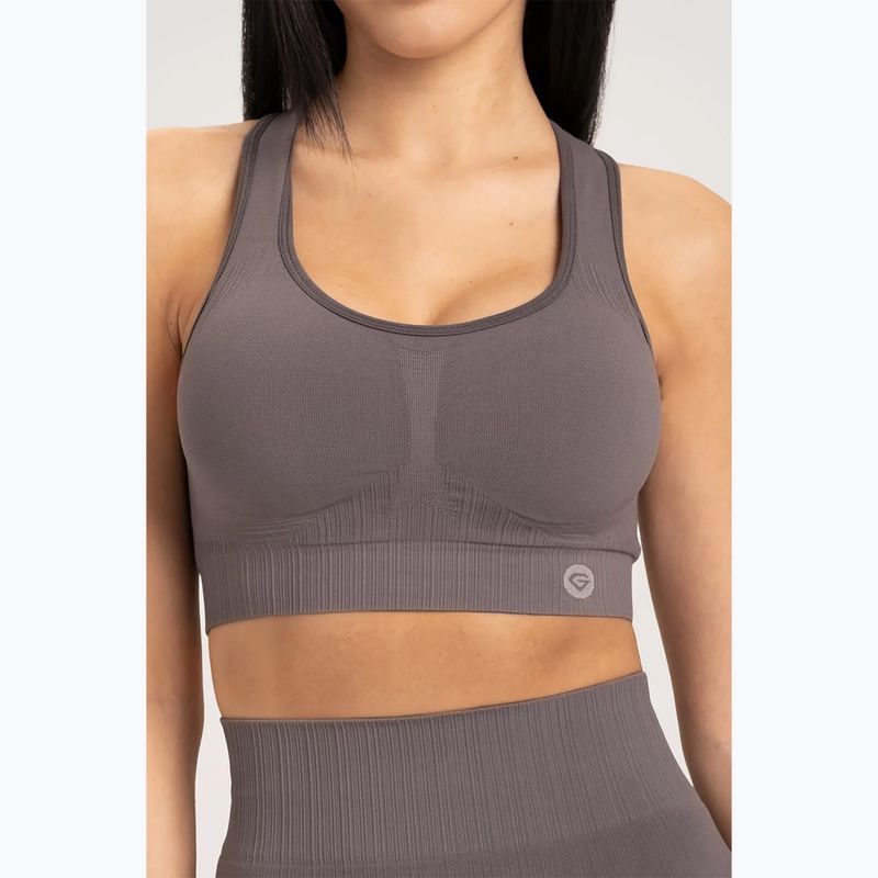 Reggiseno da allenamento Gym Glamour Push Up grigio 3