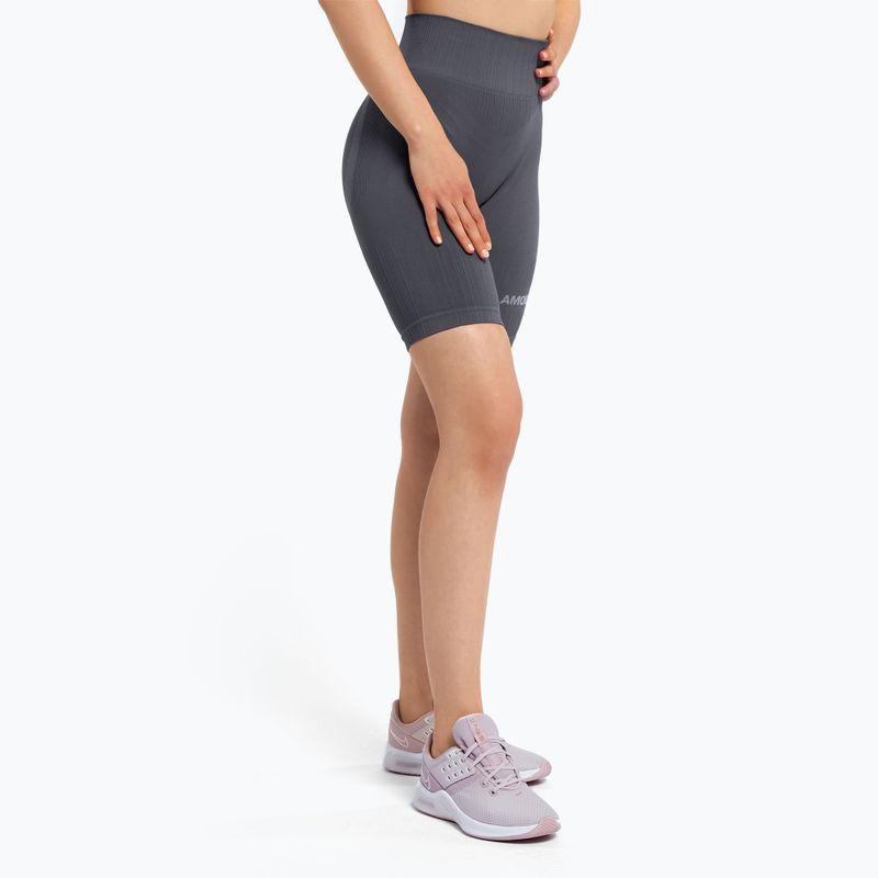 Pantaloncini da allenamento da donna Gym Glamour Push Up grigio 3