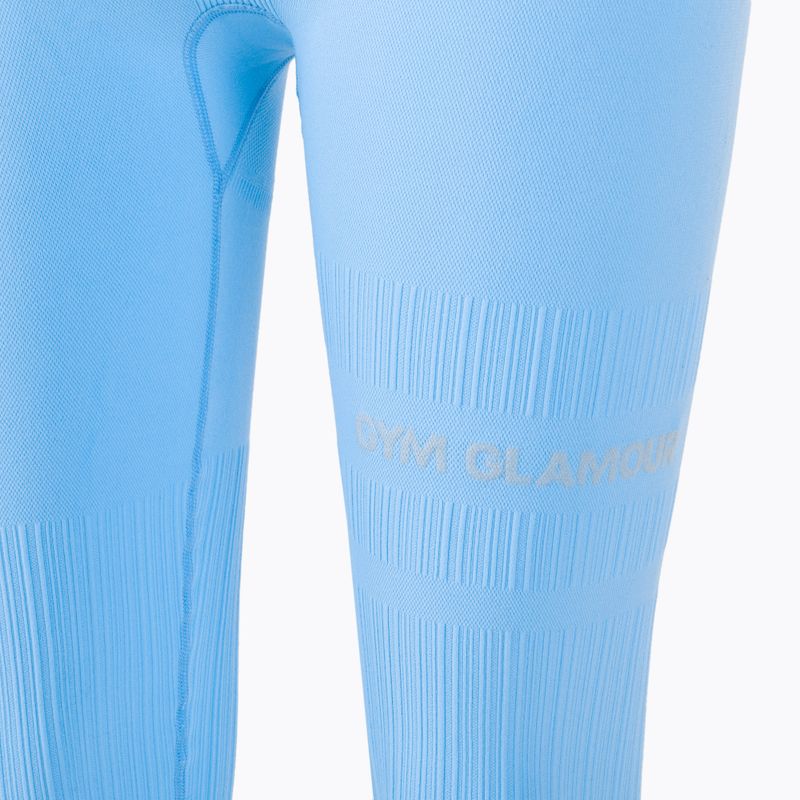 Leggings da allenamento donna Gym Glamour Push Up blu baby 8