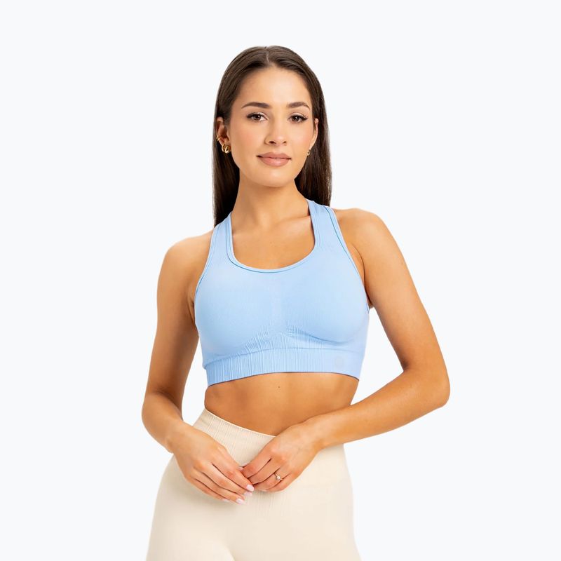 Reggiseno fitness Gym Glamour Push Up blu baby 3