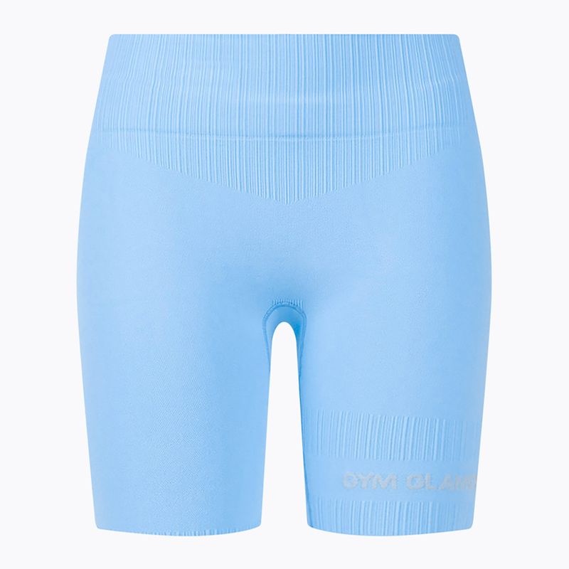 Pantaloncini da allenamento donna Gym Glamour Push Up blu baby 5