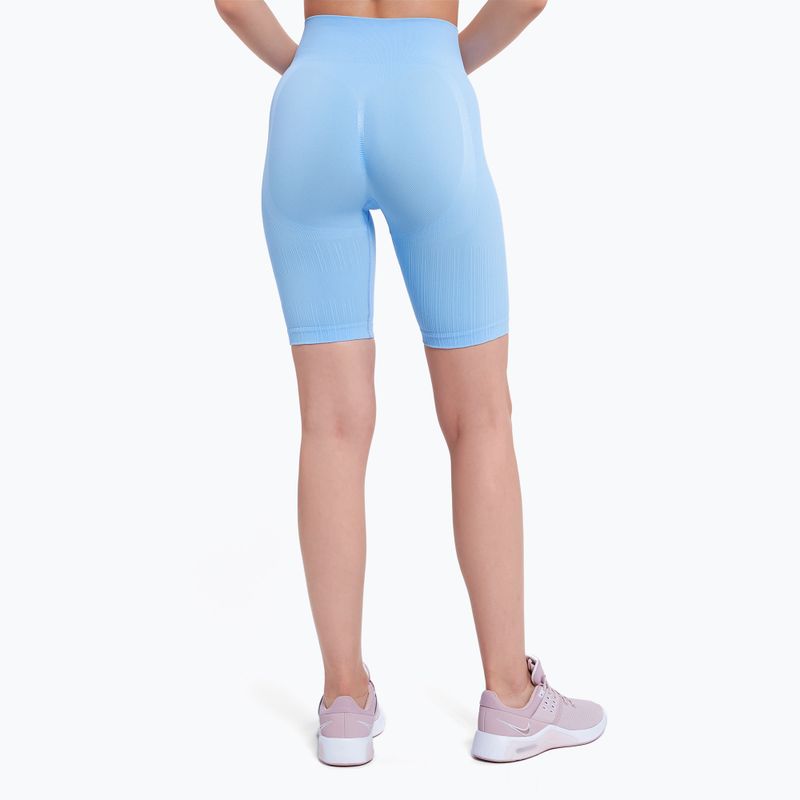 Pantaloncini da allenamento donna Gym Glamour Push Up blu baby 4