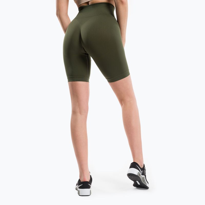 Pantaloncini da allenamento da donna Gym Glamour Flexible khaki 3