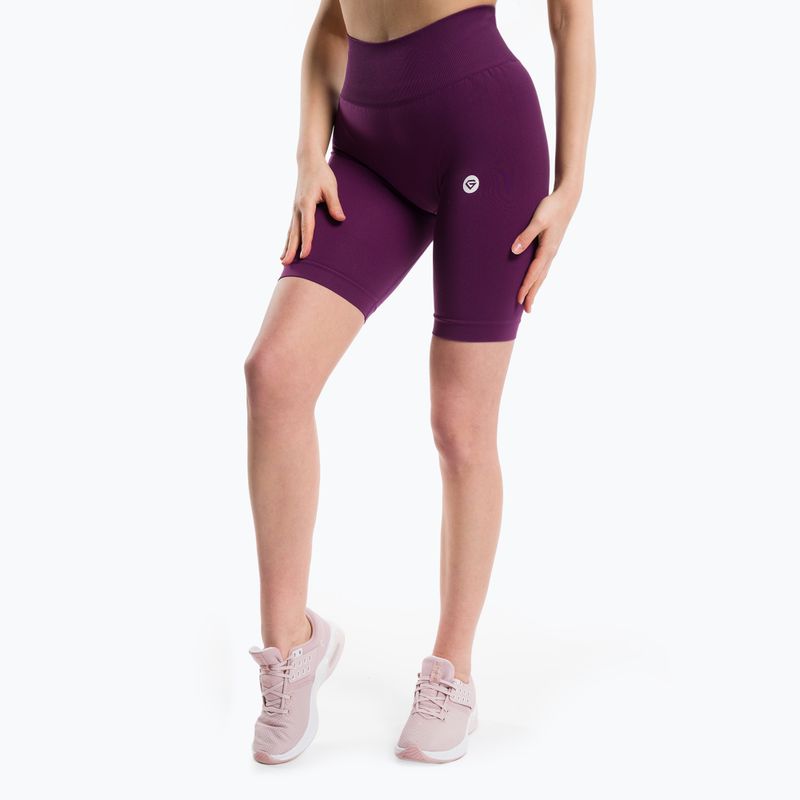 Pantaloncini da allenamento da donna Gym Glamour Flexible viola