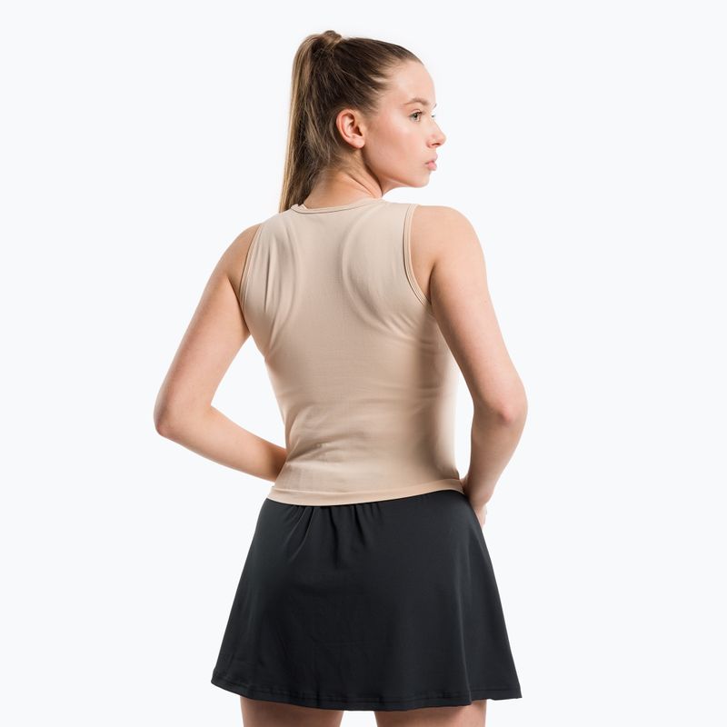 Top da allenamento donna Gym Glamour Pull-on beige 3