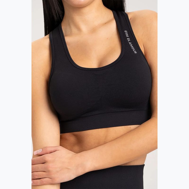 Reggiseno fitness Gym Glamour Compress nero 3