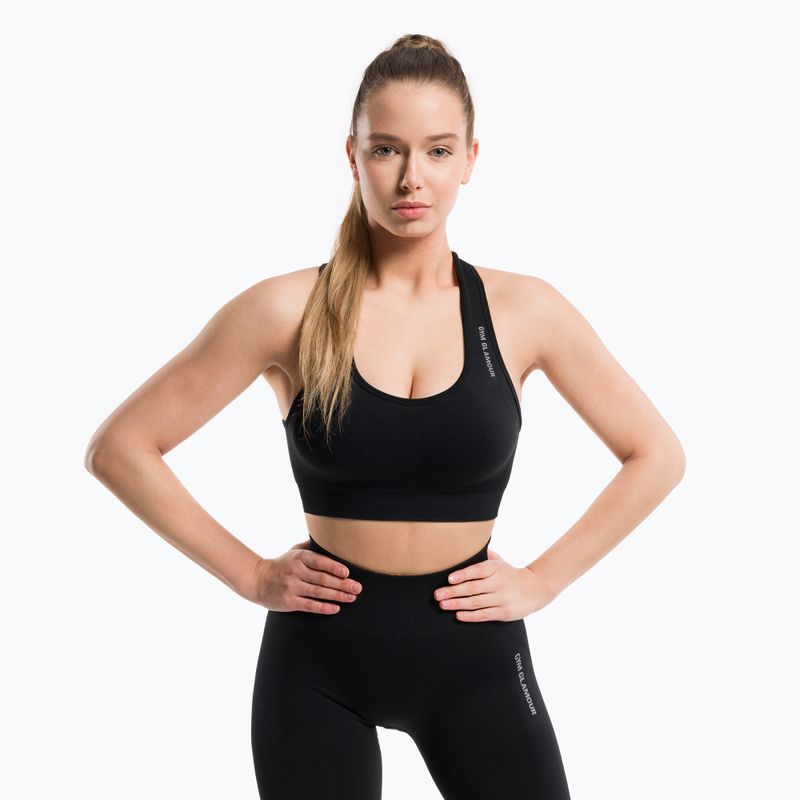 Reggiseno fitness Gym Glamour Compress nero