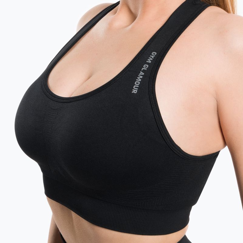 Reggiseno fitness Gym Glamour Compress nero 4