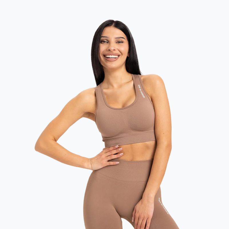 Reggiseno fitness Gym Glamour Compress cappuccino