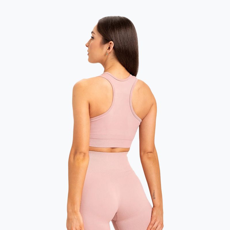 Reggiseno fitness Gym Glamour Compress rosa abbronzato 2