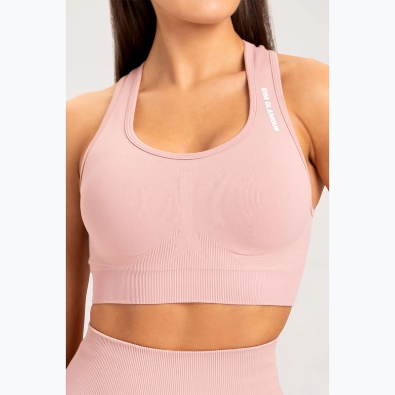 Reggiseno fitness Gym Glamour Compress rosa abbronzato 3