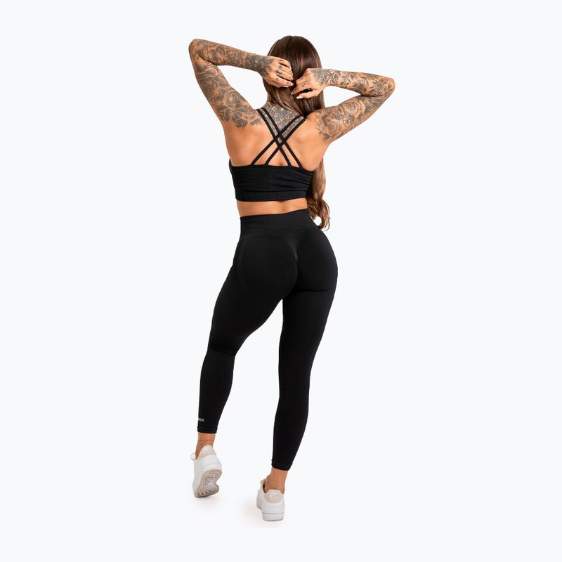 Leggings da allenamento donna Gym Glamour Push Up 2.0 nero 3