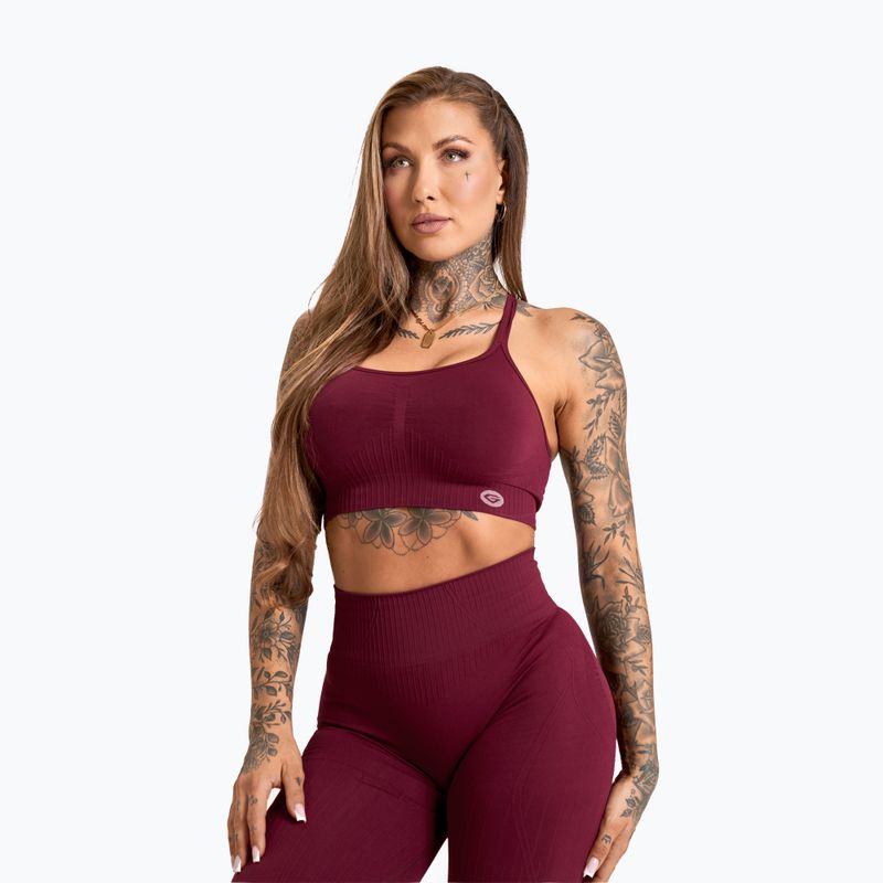 Leggings da allenamento donna Gym Glamour Push Up 2.0 merlot 5