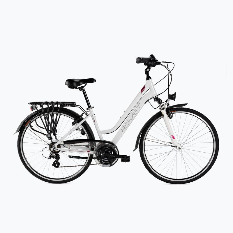Bicicletta da trekking da donna Romet Gazela bianco/viola
