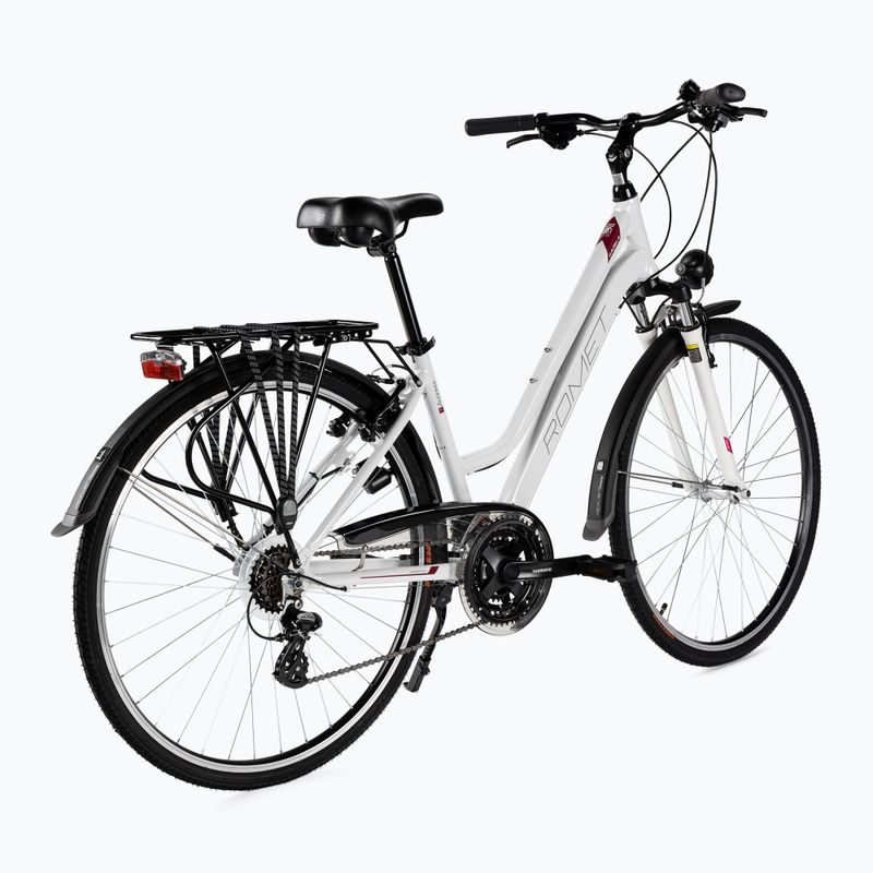 Bicicletta da trekking da donna Romet Gazela bianco/viola 3