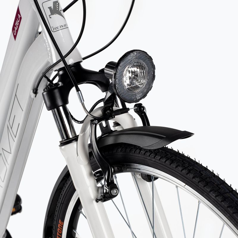 Bicicletta da trekking da donna Romet Gazela bianco/viola 7
