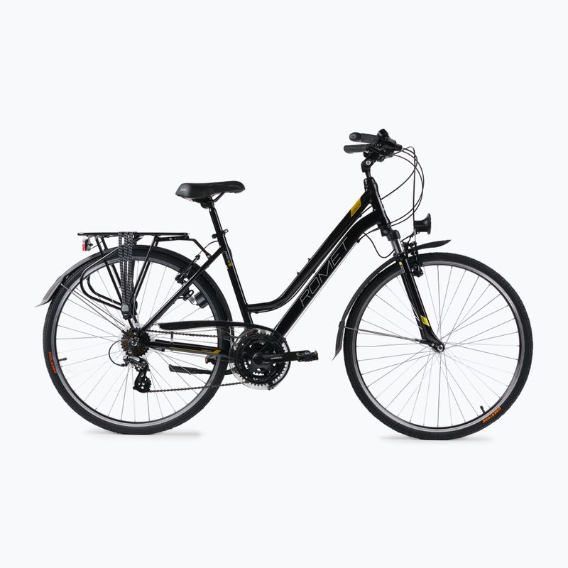Bicicletta da trekking da donna Romet Gazela nero/giallo