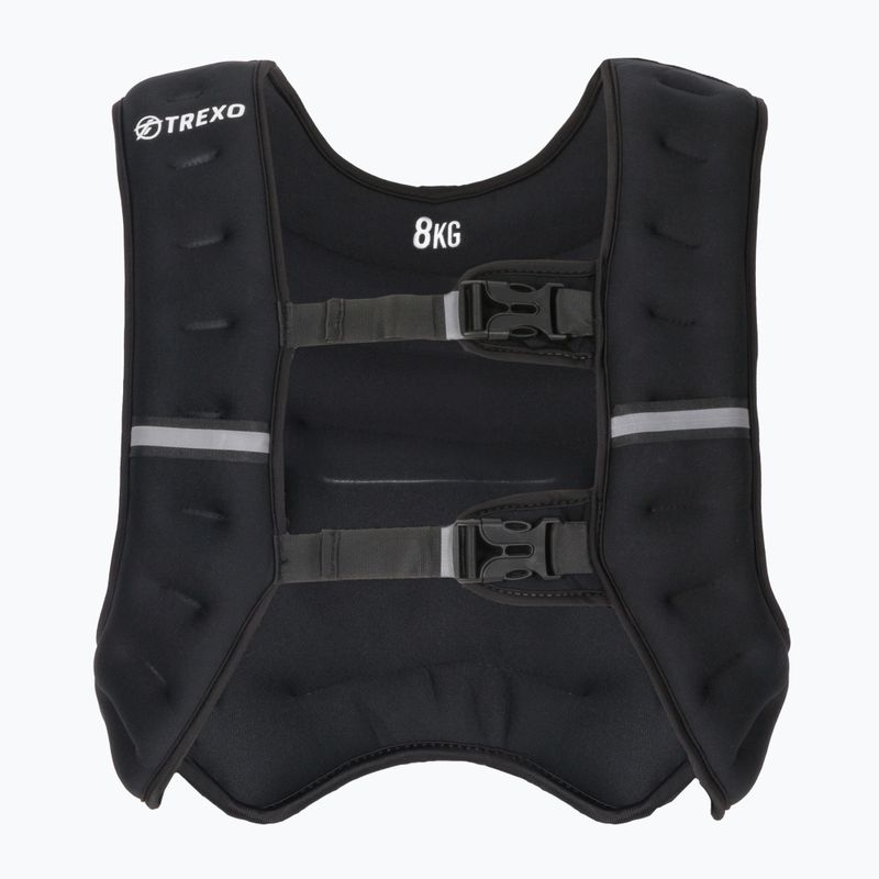 TREXO WV-08 Gilet per allenamento con i pesi da 8 kg nero