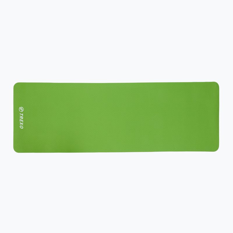 Tappetino yoga TREXO TPE 6 mm verde 2