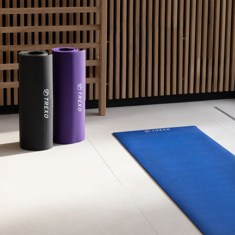 Tappetino yoga TREXO PVC 6 mm nero 4