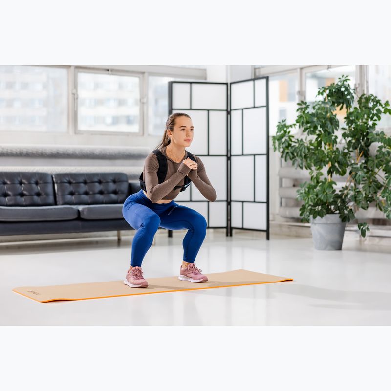 XTREXO Tappetino yoga TPE sughero 6 mm arancione 6