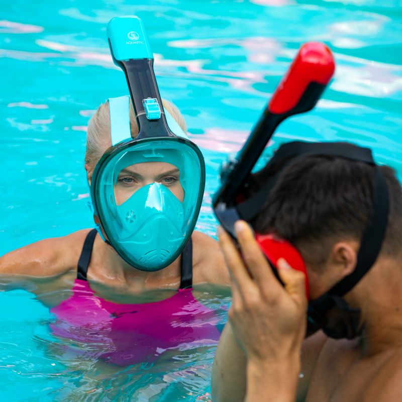 Maschera integrale per lo snorkeling AQUASTIC SMA-01SN blu 3