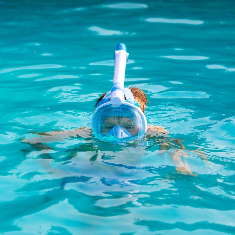 Maschera integrale per bambini per lo snorkeling AQUASTIC SMK-01N blu 9