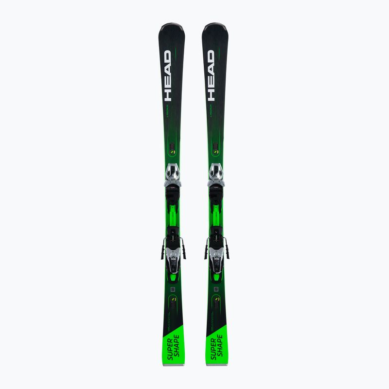 Sci da discesa HEAD Supershape e-Magnum SW SF-PR + attacchi Protector PR 13 nero/verde