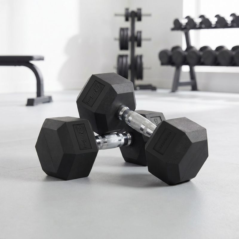 Manubri gommati XTREXO Hex 25 kg 3